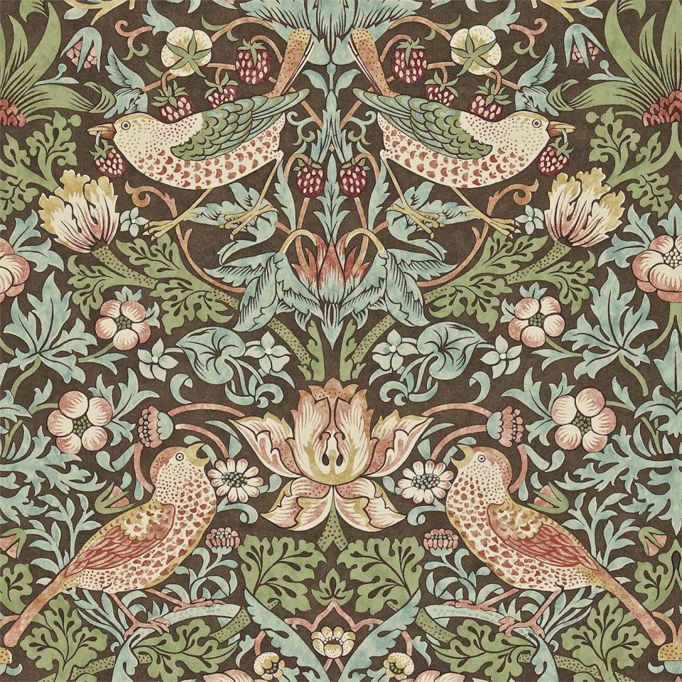 Strawberry Thief (W) by Morris & Co Wallpaper | Store — FABRIC STUDIO STORE
